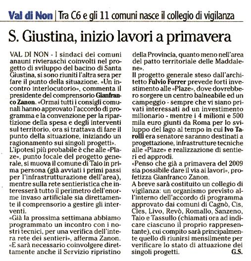 2008-12-05 00:00:00 - S. Giustina, inizio lavori a primavera - Smadelli Guido - Adige
